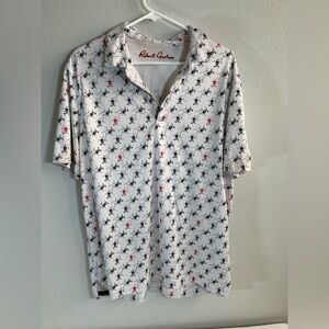 Robert Graham‎ X Cascata skull golf shirt XL